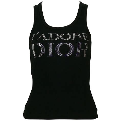 j'adore dior blue tank|vintage christian Dior tops.